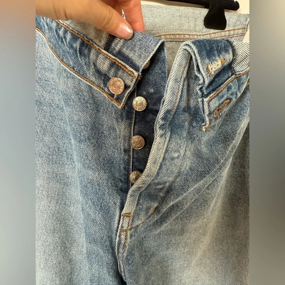 NWT EB Denim Madison Baggy Wide Leg 100% Cotton Made in USA Jeans in Luca - Picture 4 of 14